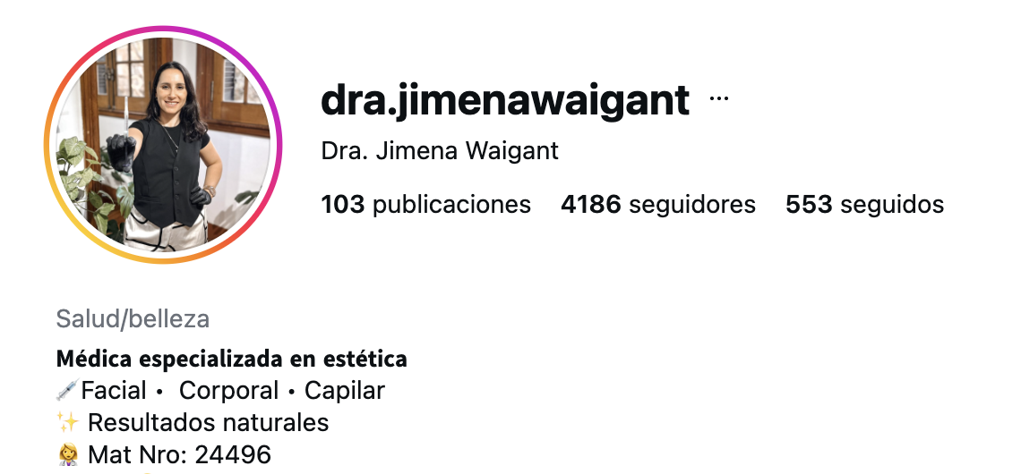 Retrato de Dra. Jimena Waygant